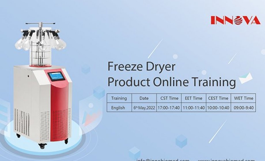 Formation en ligne à venir Innova Freeze Dryer Product le 6 mai